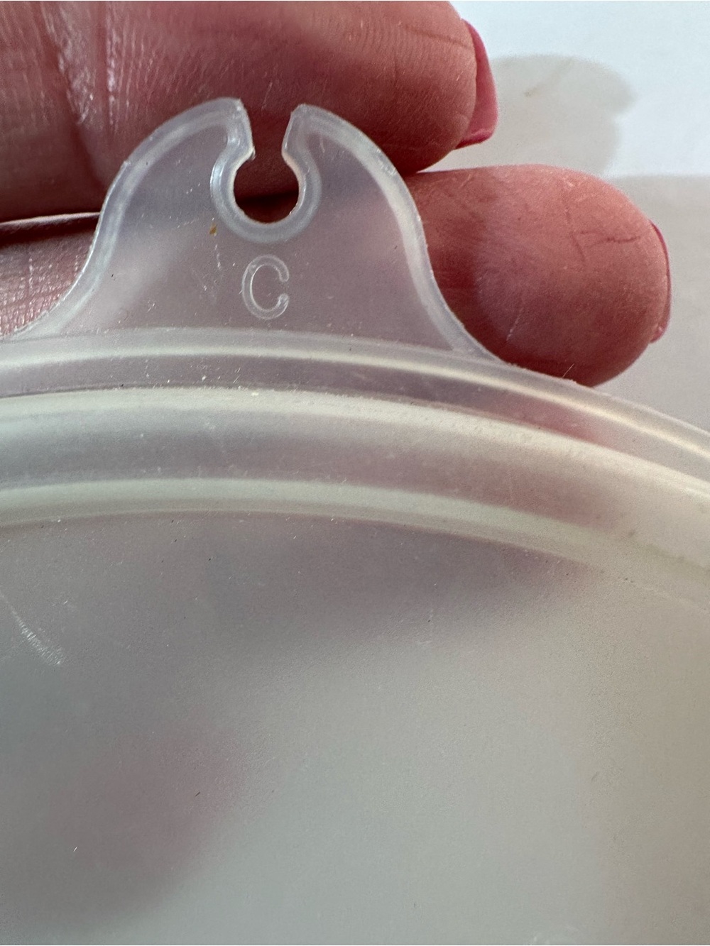Vintage Lot Of 2 Tupperware Sheer Clear Replacement Lids 227 & 238 Preowned - Picture 3 of 8
